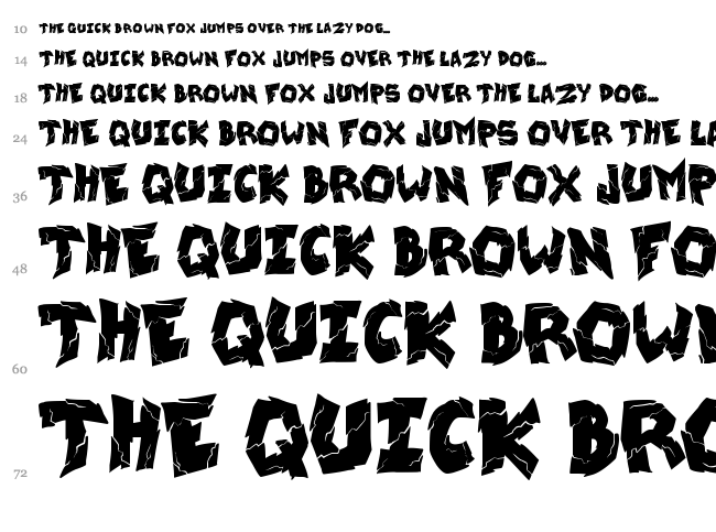 Wrecking Krew font waterfall